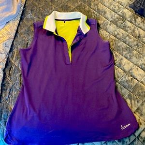 Nike Dri-fit Womens golf shirt beautiful blue/green/white